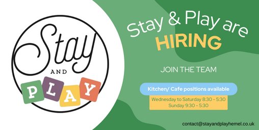 Stay and Play are Hiring! 📢