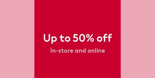 Up to 50% off at H&M