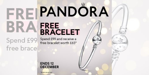 Free Bracelet at Pandora!
