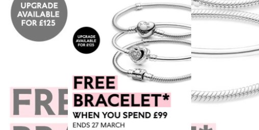 Free bracelet when you spend £99