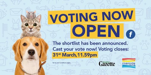 Voting is now OPEN! for our Prettiest Pet Competeion! 🎉